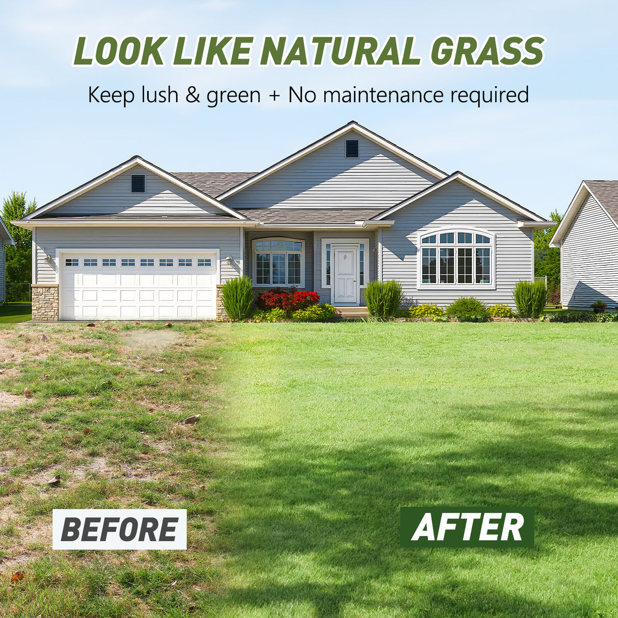 Realistic Deluxe Artificial Grass Synthetic Thick Lawn Turf Carpet