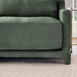 Stylish Sofa With Ottoman And Lumbar Pillows, Ergonomic Design