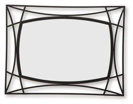 Freenville - Accent Mirror - Black - Best Buy Furniture
