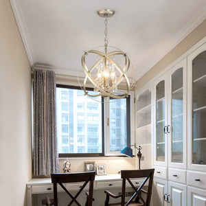 4 Lights Cage Crystal Chandelier