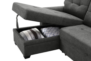 Ashlyn - Reversible Sleeper Sectional Sofa With Storage Chaise, USB Charging Ports And Pocket