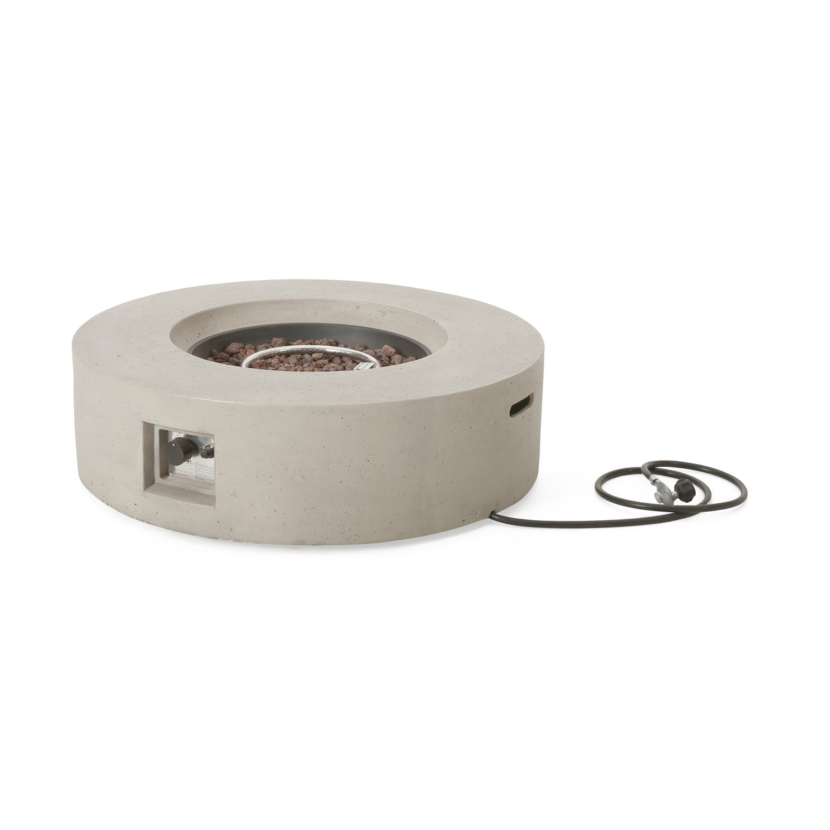 Outdoor 50,000 BTU Round MgO Concrete Propane Fire Pit