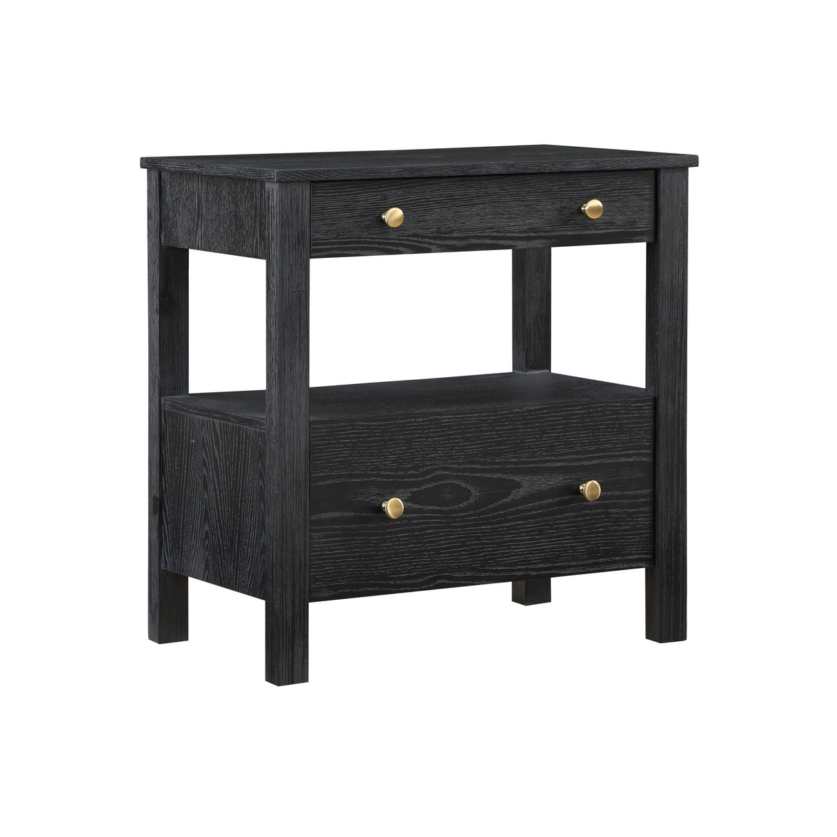 Danielle - 2 Drawer Nightstand - Black