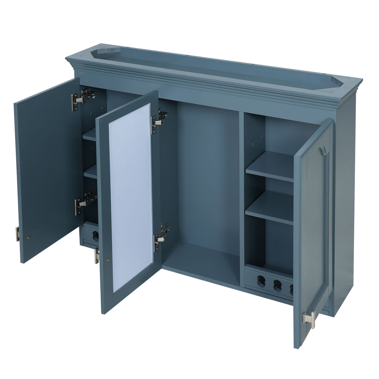 Wall Mount Mirror Cabinet With Adjustable Shelves, Soft Closing Hinges