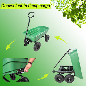 Folding Car Poly Garden Dump Truck with Steel Frame