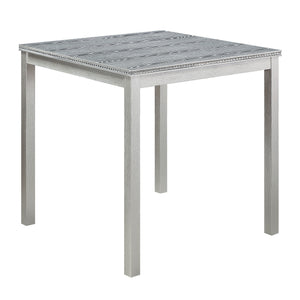 5 Piece Counter Height Table Set, Square Table And 4 Upholstered Chairs