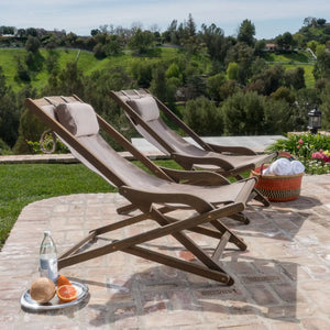 Arcadia - Outdoor Sling Chair With Pillow - Best Buy Furniture