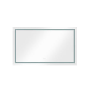 60 x 36 Inch LED Bathroom Mirror with Front and Backlight