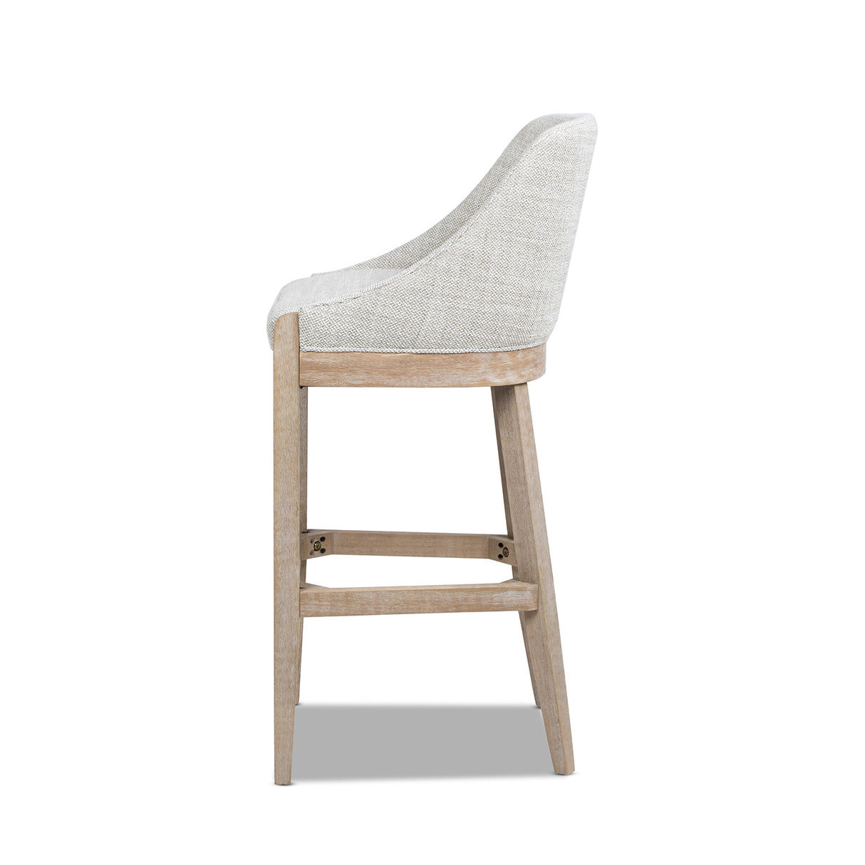 Newport 30.5" Coastal Curved Back Upholstered Barstool