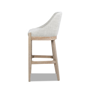 Newport 30.5" Coastal Curved Back Upholstered Barstool