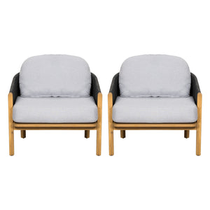 Grotta - Outdoor Wood Club Chair (Set of 2)