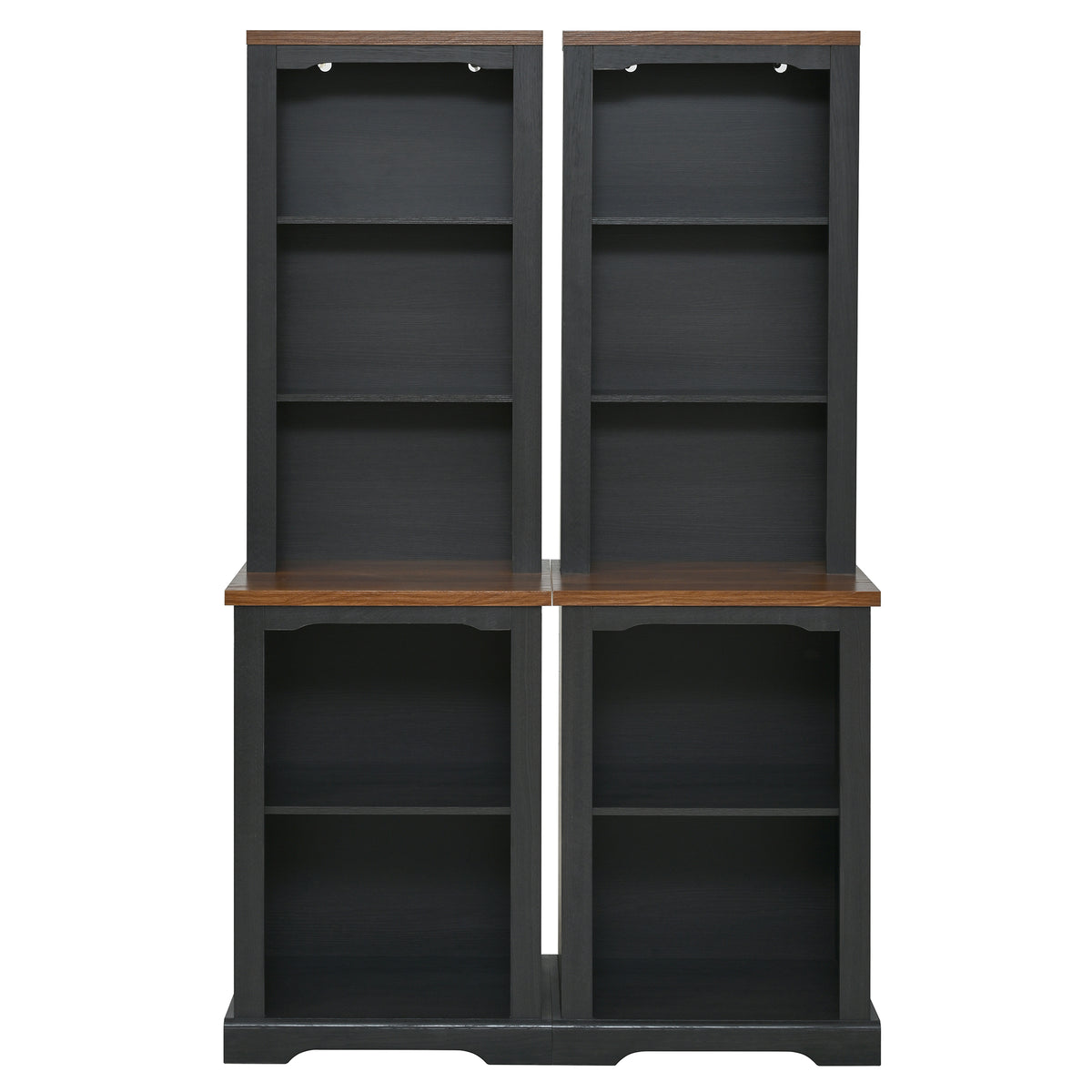 ON-TREND Two-Piece Elegant Freestanding Tall Cabinet