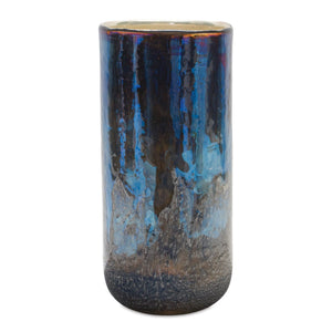 Irredescent-Navy-Glass-Candle-Holder-Candle-Holders