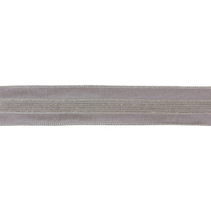 Grey Glittered Ribbon 2.5" x 10 yds.