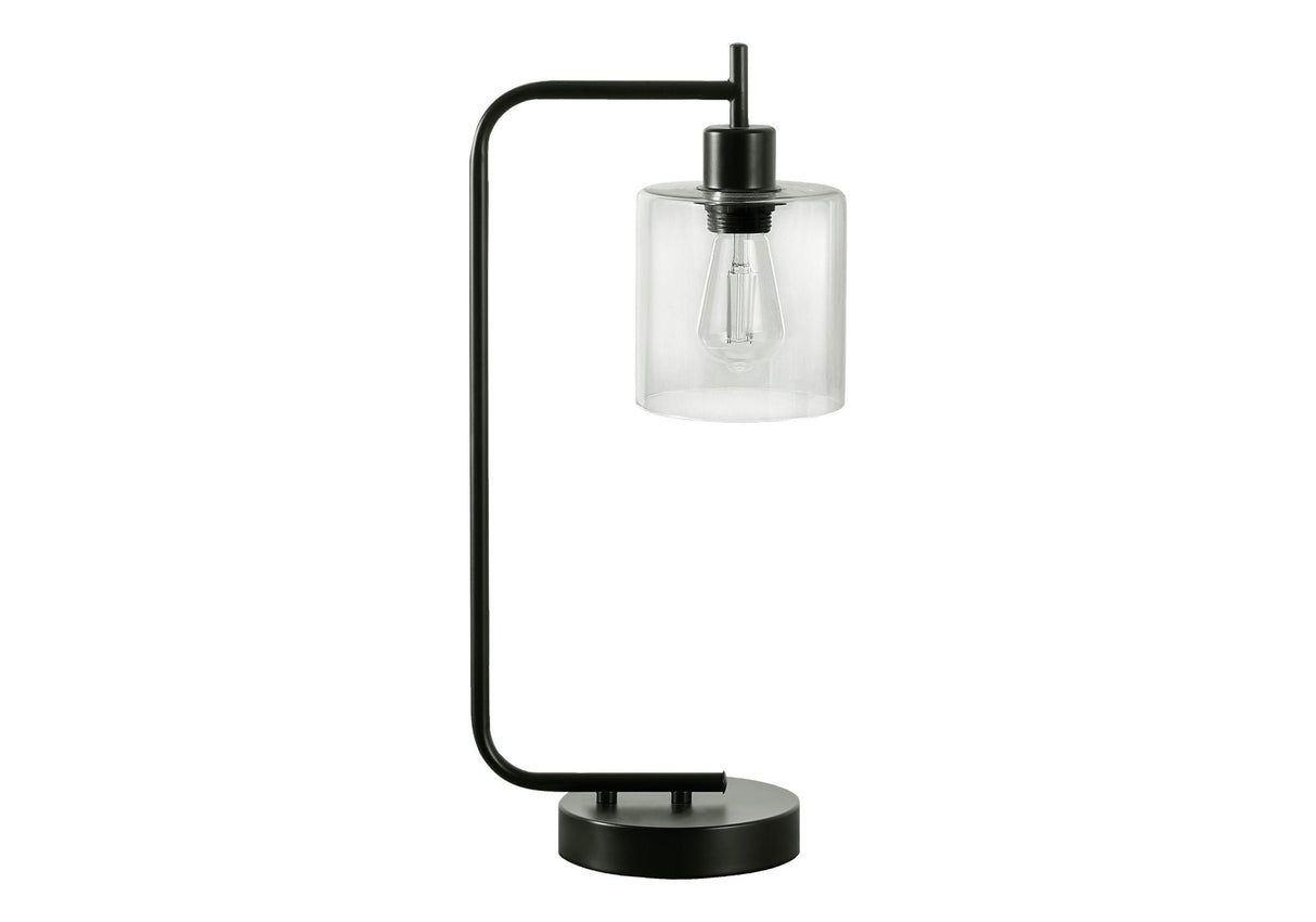 Lighting, Table Lamp, USB Port Included, Glass Shade, Modern - Black - Best Buy Furniture