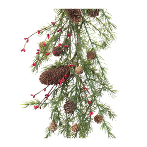 Pine Cone Berry Twig Garland (Set of 2)