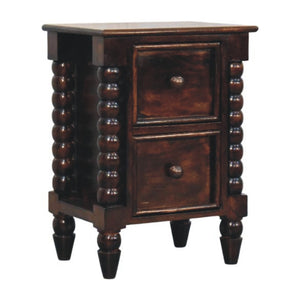 Solid Wood Spindle Duo Bedside