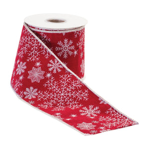 Festive Snowflake Ribbon 4" x 5 yds.