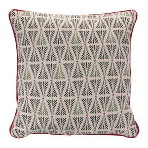 Pine Tree Holiday Throw Pillow 18"SQ