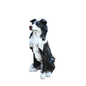 Outdoor Garden Border Collie Dog Statue Greeter