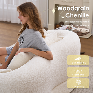 2-in-1 Foldable Sofa Bed with 4 Pillows