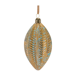 Distressed Ribbed Glass Ornament (Set of 12)
