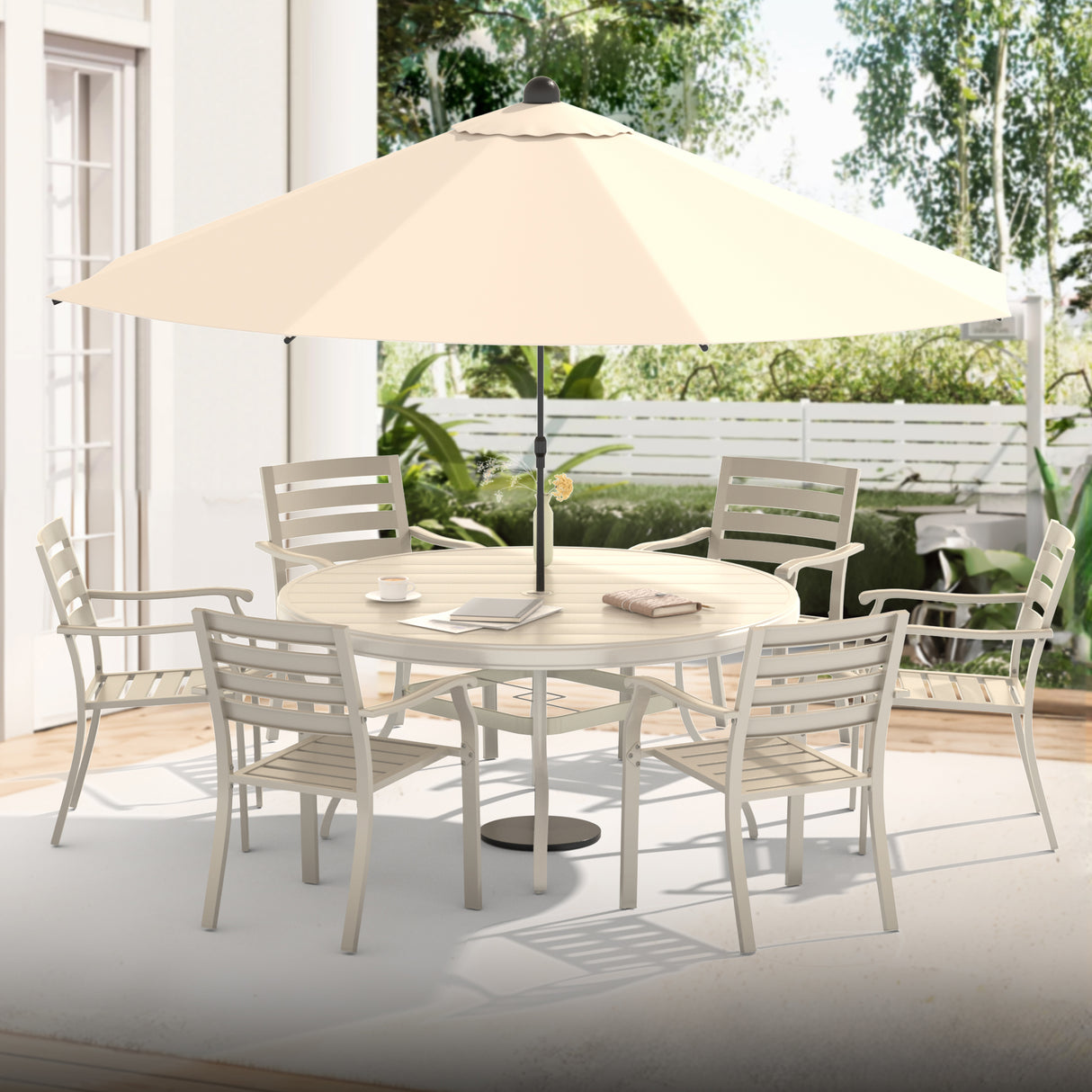 VRSHWO Iron Terrace Dining Chairs, Set of 2