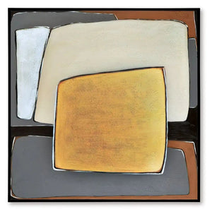 Actman - Wall Art - Cream / Brown / Gray - Best Buy Furniture