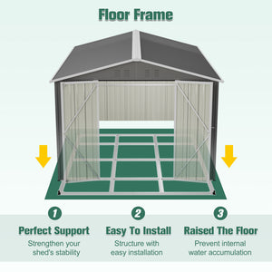 Lockable Secure Metal Shed 8x12 FT