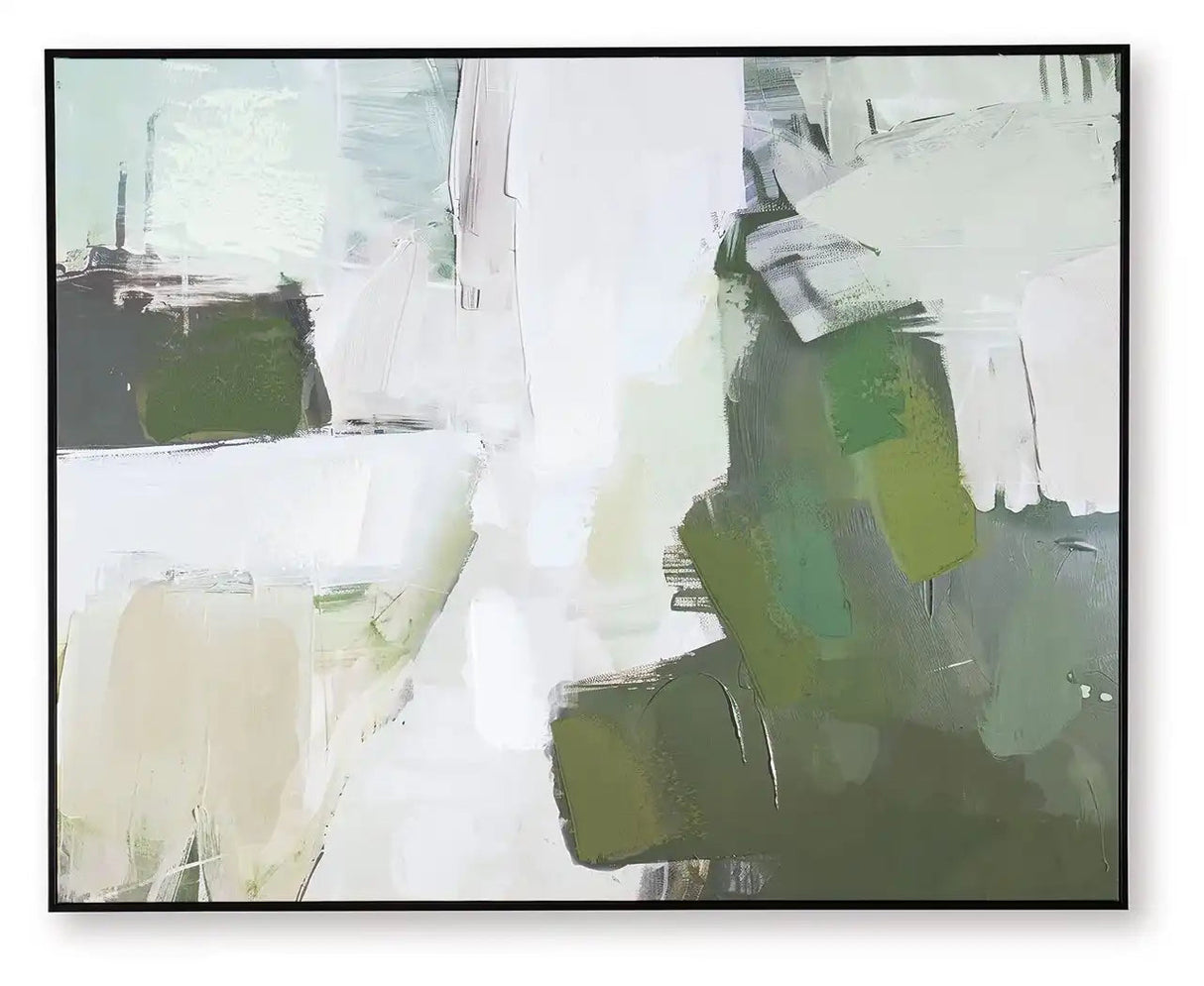 Vinick - Wall Art - Green / Gray / White - Best Buy Furniture