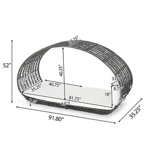 Abigal - Outdoor Wicker Daybed With Cushion - Best Buy Furniture