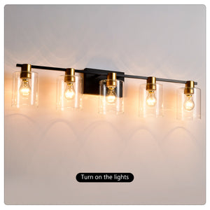 5-Light Matte Bathroom Lighting
