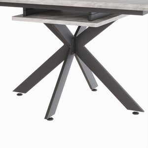 Modern Extendable Dining Table Set With Soft Padded Armless Chairs