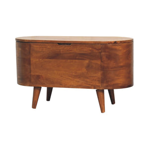 Rounded Lid Up Blanket Box