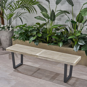 Intrinsic - Outdoor Dining Bench With Slat Top - Best Buy Furniture