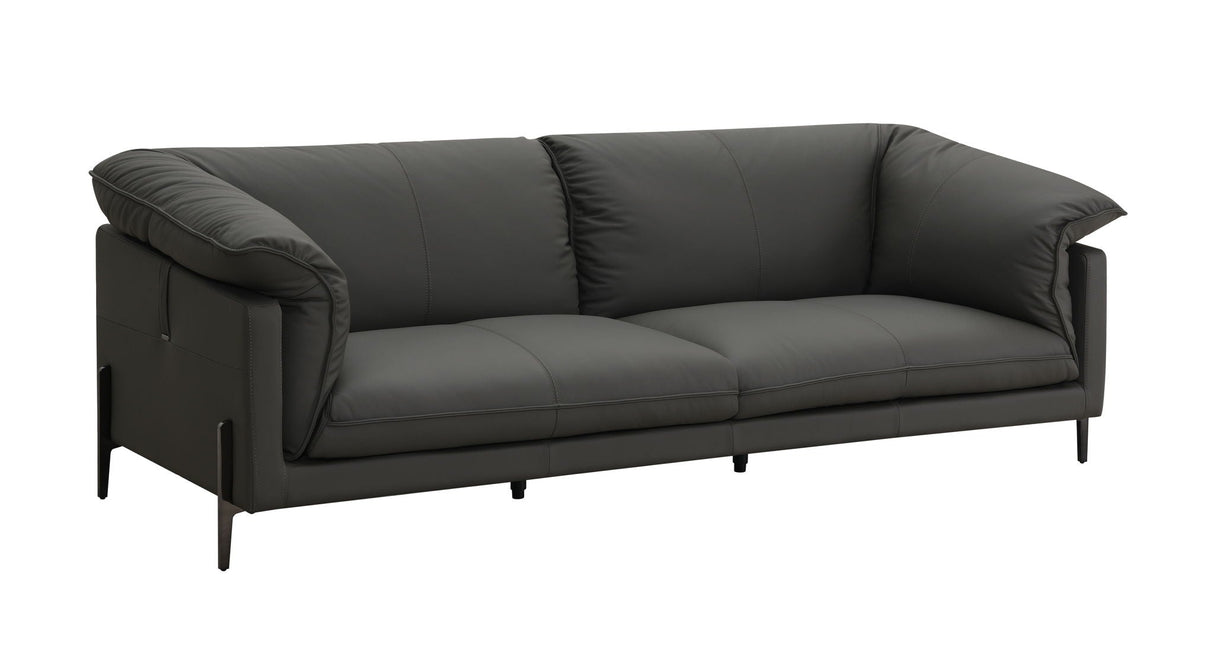 Tadi - Top Grain Leather Sofa - Black - Best Buy Furniture