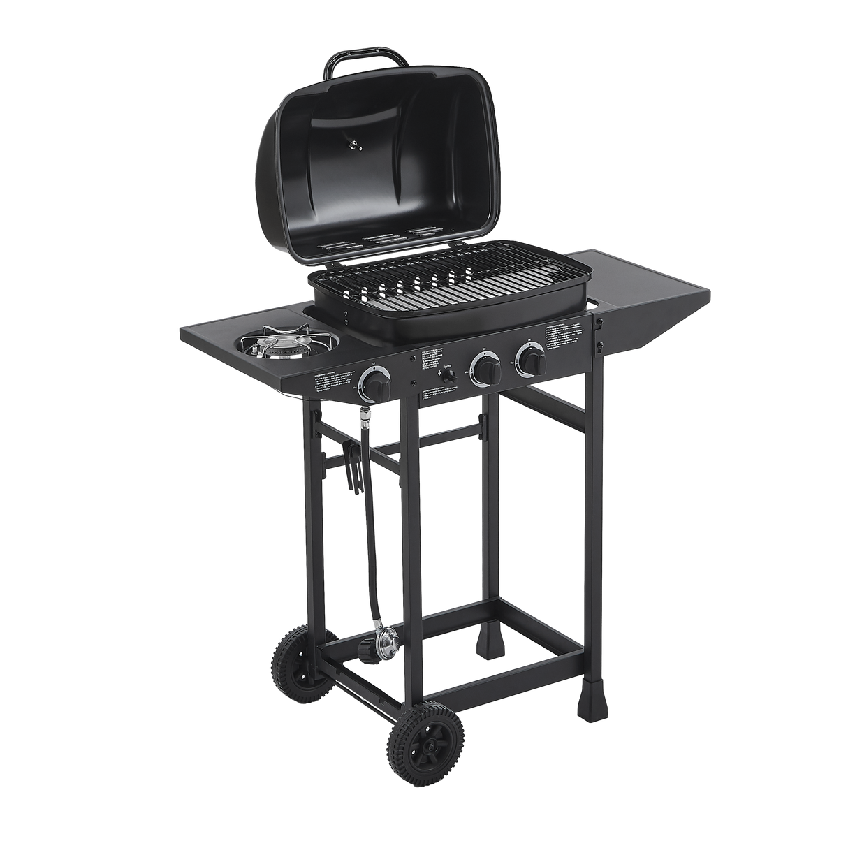 2 Burner Propane Gas BBQ Grill with Side Burner