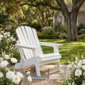 Oversize Wooden Outdoor Folding Adirondack Chair
