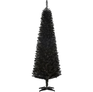Slim Xmas Tree with Realistic Branch Tips and Plastic Stand