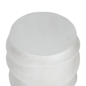 Antique-Style Magnesium Oxide Outdoor Side Table