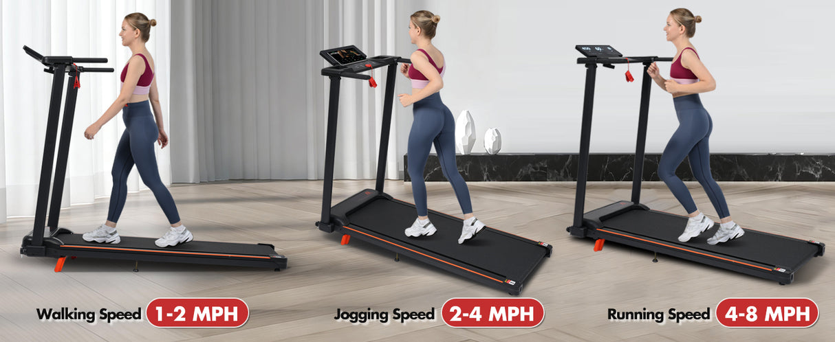 Portable Treadmill with 8% Incline and 265 lb Capacity