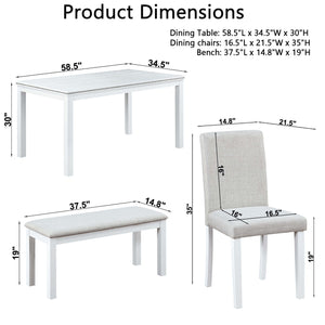 Dining Table Set With Crystal Decoration And Upholstered Chairs