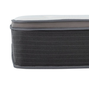 12'' Hybrid Mattress In A Box, Plush Gel Memory Foam Mattress Top With Pocket Coil Base - Gray / White - Queen