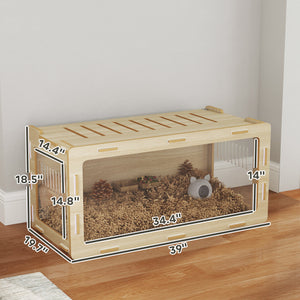 Hamster Cage with Easy View, Air Vents & Openable Roof