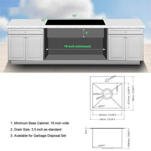 Premium Laundry Drop In Utility Sink 16 Gauge Stainless Steel, Topmount