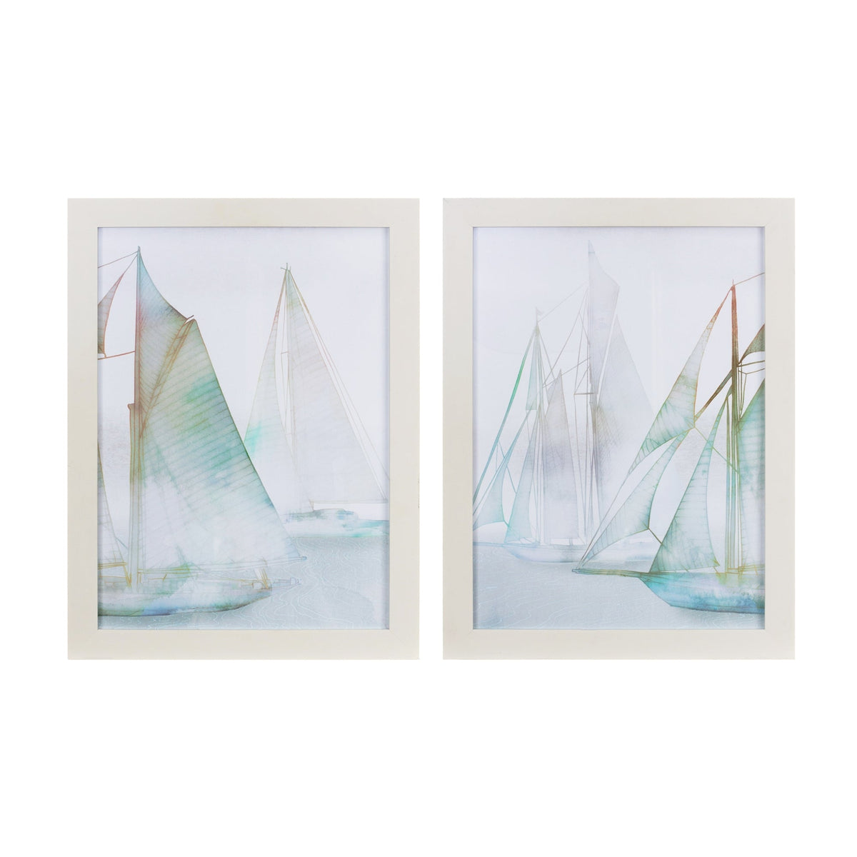 Framed-Watercolor-Sailboat-Print-(Set-of-2)-Wall-Art