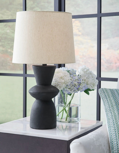 Scarbot - Paper Table Lamp (Set of 2) - Distressed Black - Best Buy Furniture
