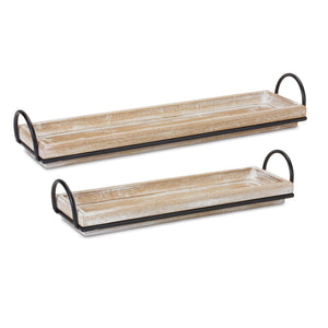 Decorative-Wooden-Tray-with-Handles-(Set-of-2)-Serving-Trays