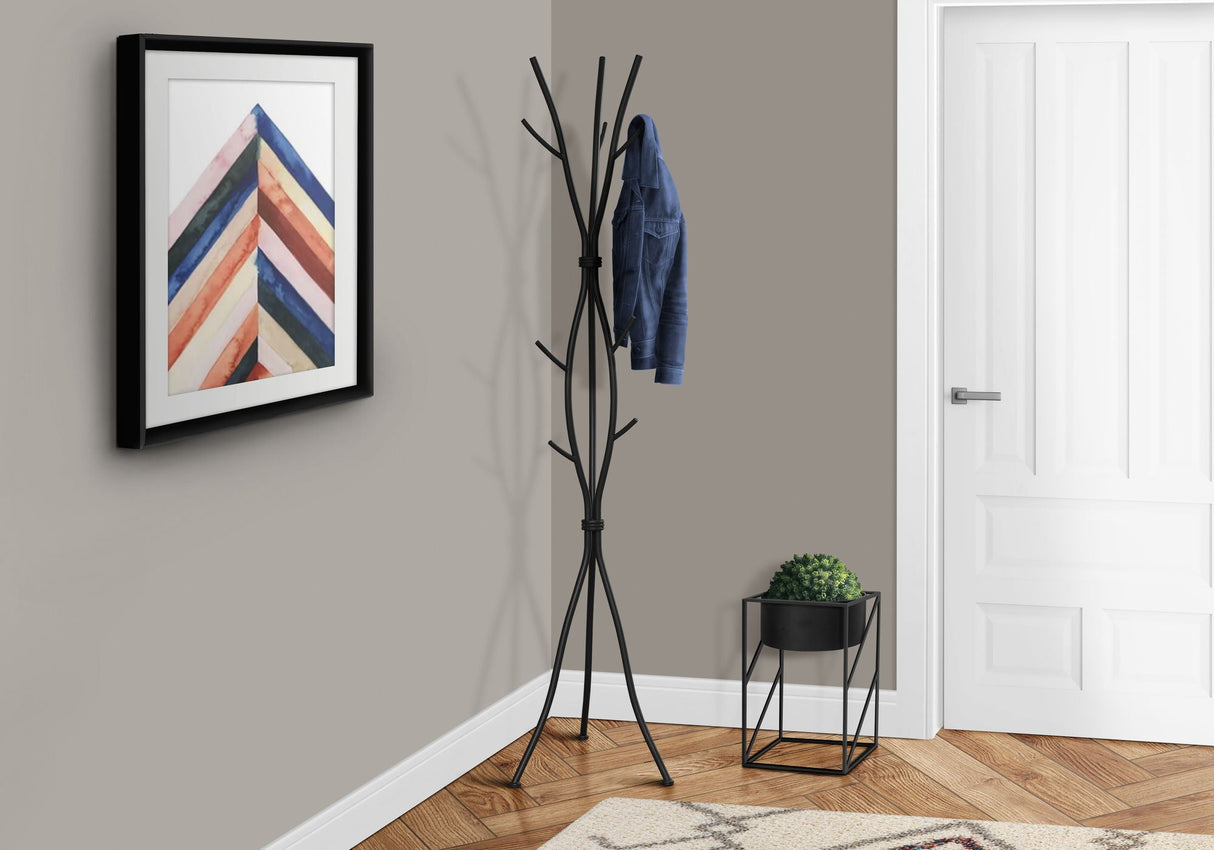 Coat Rack, Hall Tree, Free Standing, 11 Hooks, Entryway, Contemporary & Modern - Best Buy Furniture