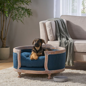 Upholstered Pet Bed, Fabric Dog Bed